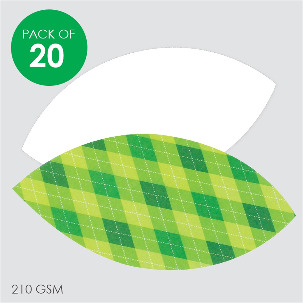 Cardboard Leaves - White - Pack of 20