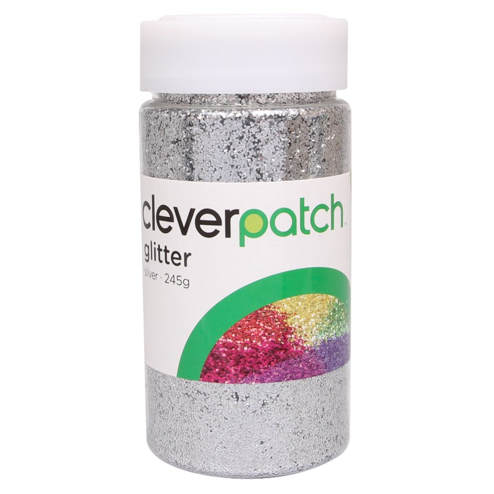 CleverPatch Glitter - Silver -245g Shaker Tub