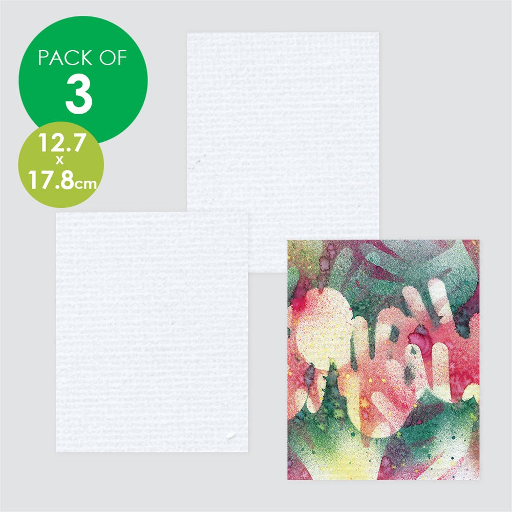 Canvas Panel Art Boards - 12.7x 17.8cm - Pack of 3
