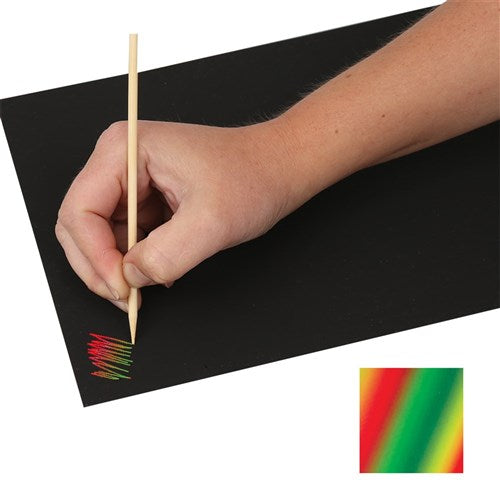 Scratch Board Sheets - Christmas Colours - Pack of 20