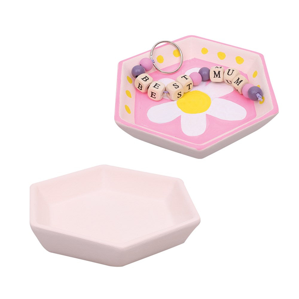 Ceramic Trinket Tray - Hexagon - Each