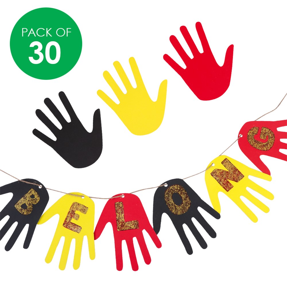 Cardboard Hands - Indigenous Colours - Pack of 30