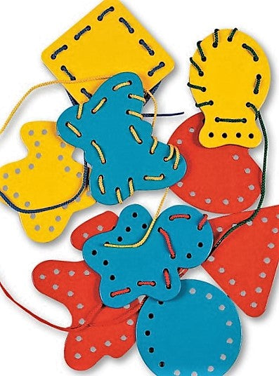 Lacing Shapes - Assorted - Pack of 9