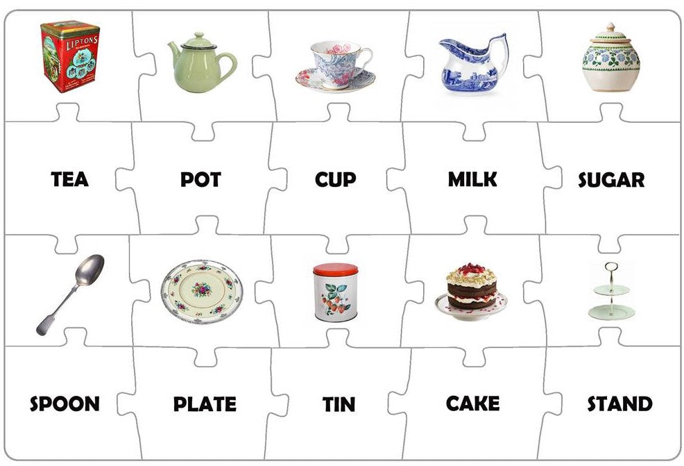 Jig Words Puzzle - Morning Tea - 20 Pieces