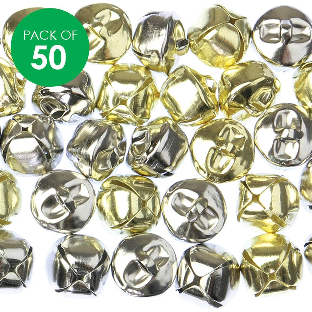Jingle Bells - Gold & Silver - Pack of 50