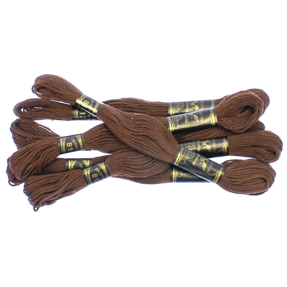 Embroidery Thread - Brown - Pack of 6