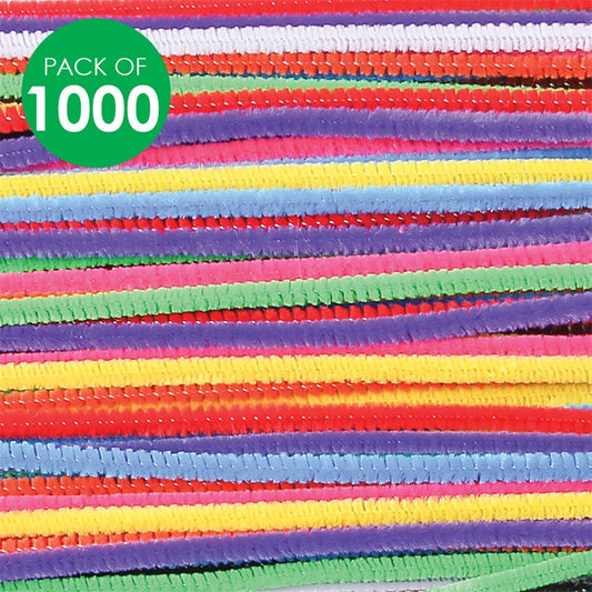 Pipe Cleaners - Assorted - 15cm - Pack of 1,000