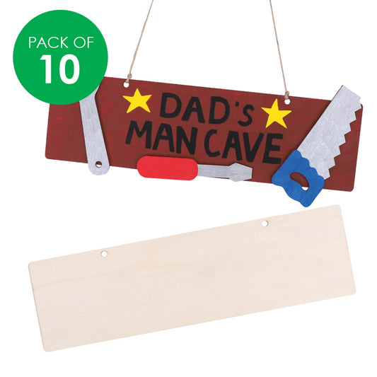 Wooden Plaques - Pack of 10