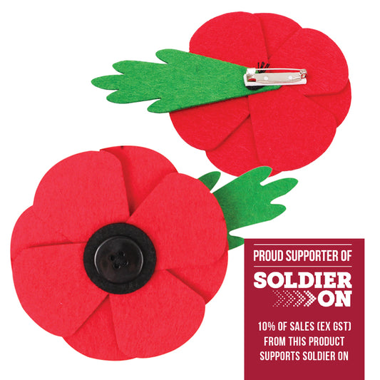 Felt Poppy Badge CleverKit