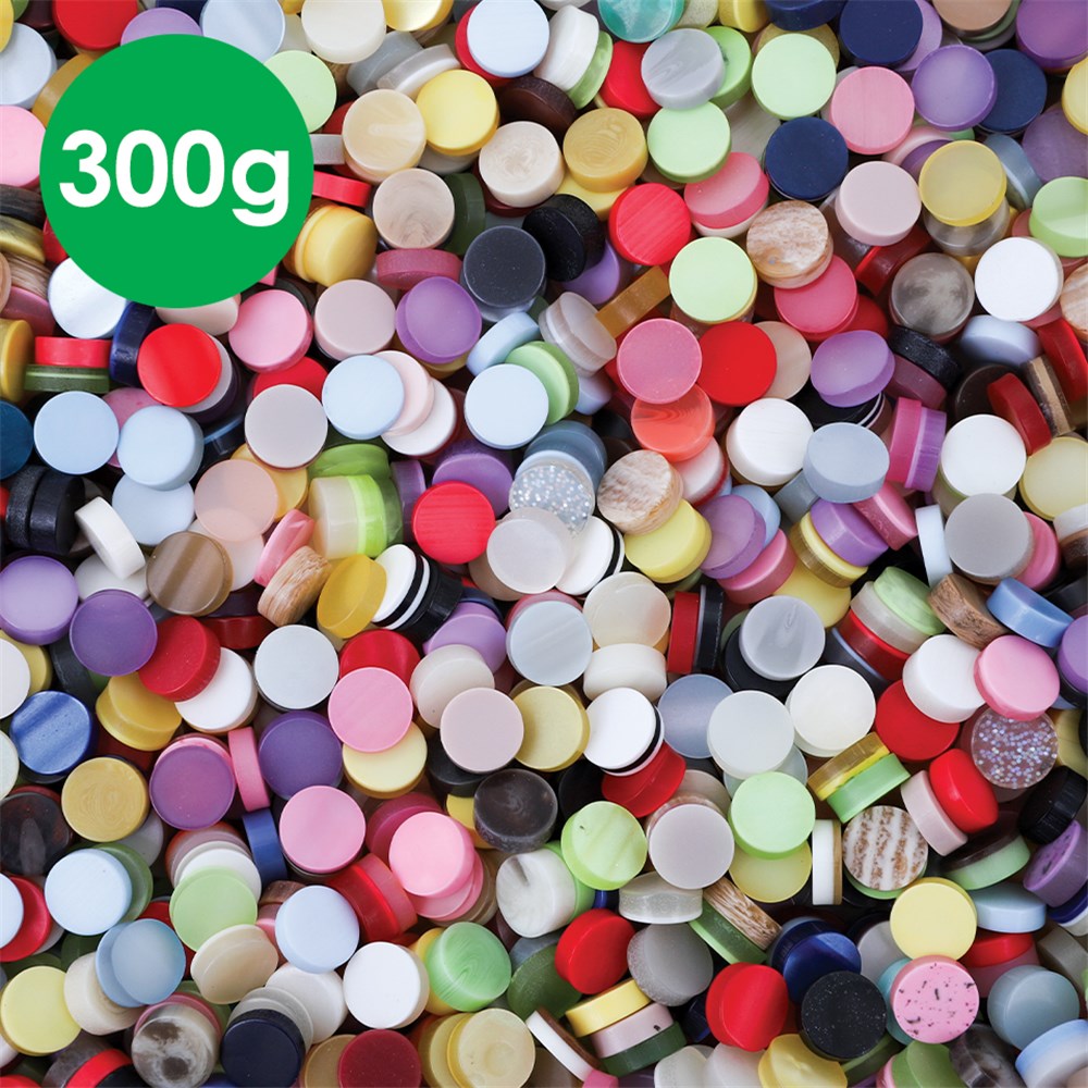 Round Mosaics - Assorted Colours - 300g Pack