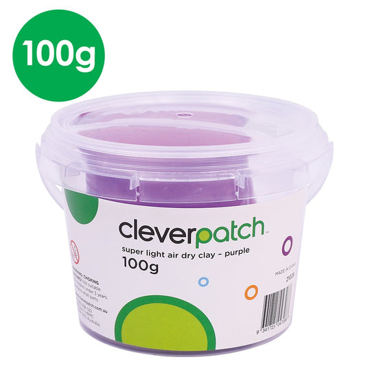 CleverPatch Super Light Air Dry Clay - Purple - 100g Tub