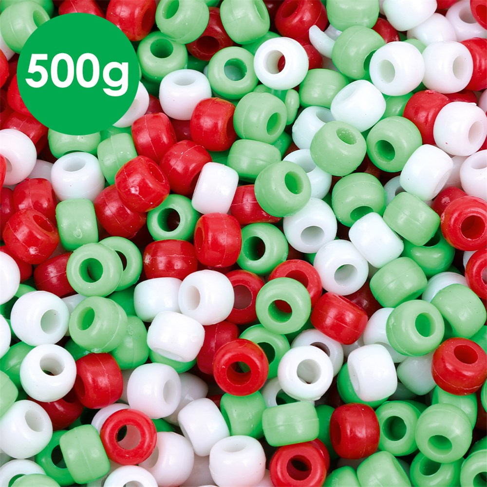 Pony Beads - Christmas - 500g Tub