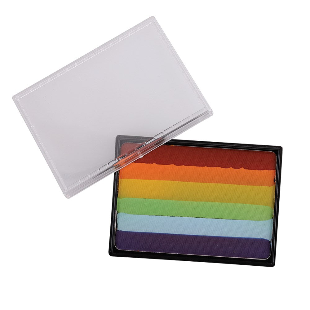Paradise Prisma Face & Body Paint - Rainbow Stripe - 50g Cake