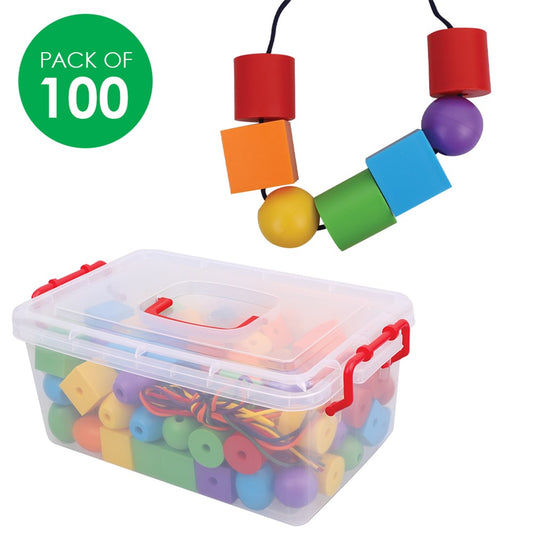Giant Lacing Bead Set - Pack of 100