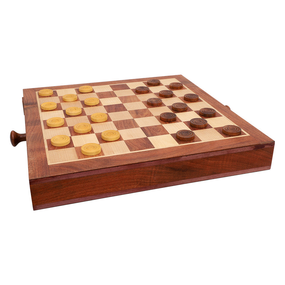 Wooden Chess & Checkers Set