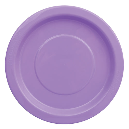 Reusable Plastic Plates - Purple - Pack of 20