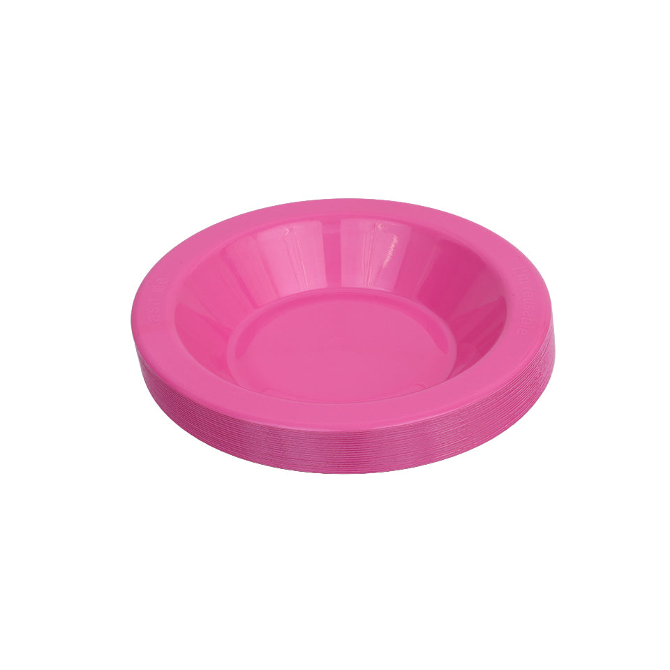 Reusable Plastic Bowls - Pink - Pack of 20