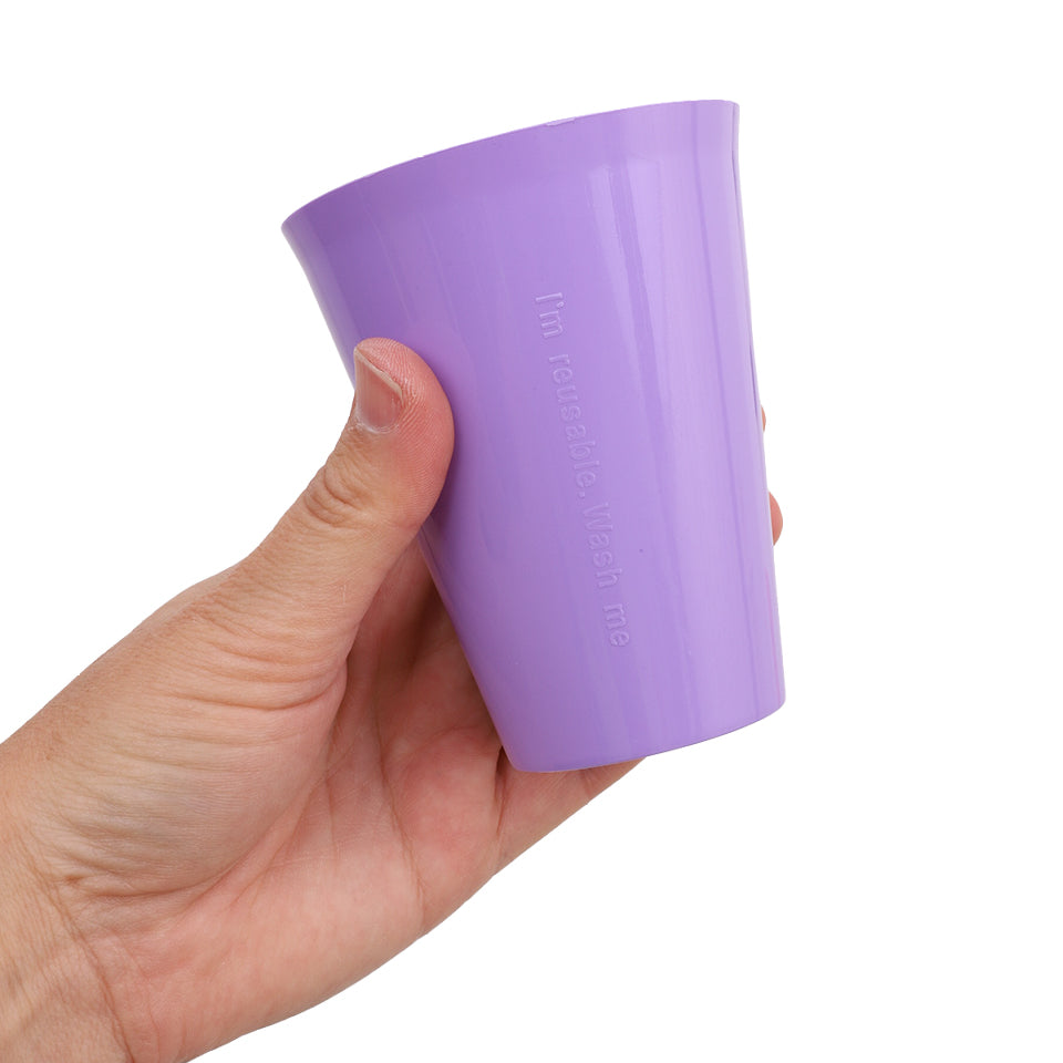 Reusable Plastic Cups - Purple - Pack of 20