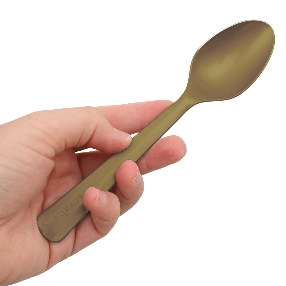 Reusable Plastic Spoons - Gold - Pack of 20